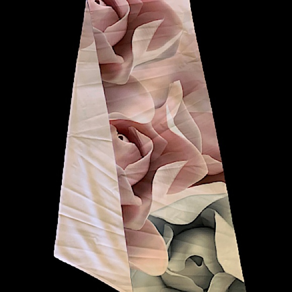 TED BAKER - Porcelain Rose Skinny Scarf